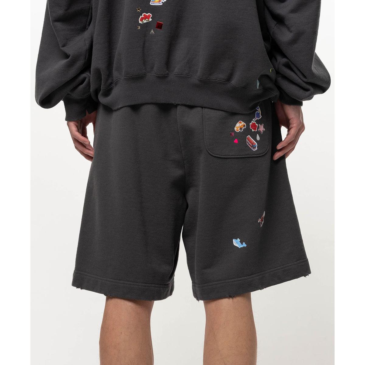Maison Mihara Kids Sticker Printed Sweat Shorts