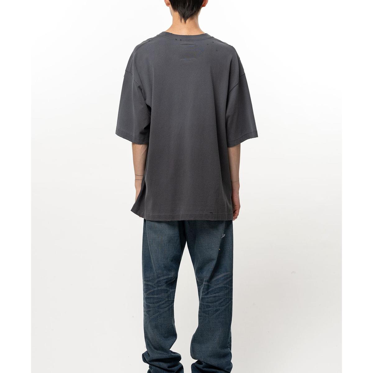 Maison Mihara Leon Doodle Printed Black T-shirt