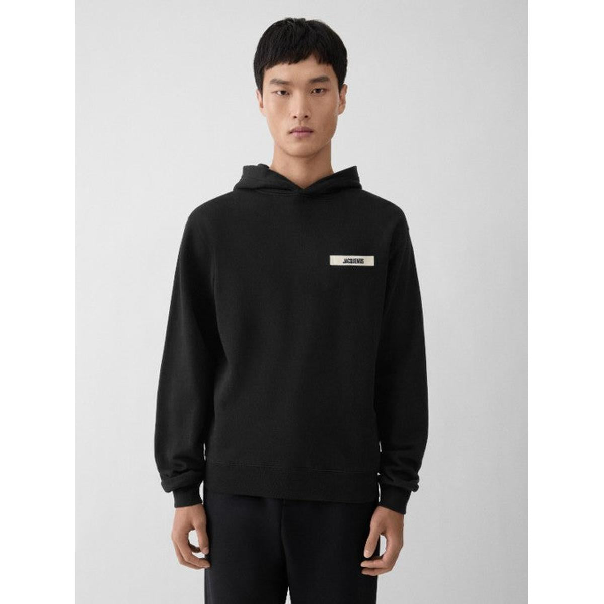 Jacquemus Gros Grain Hoodie in Black