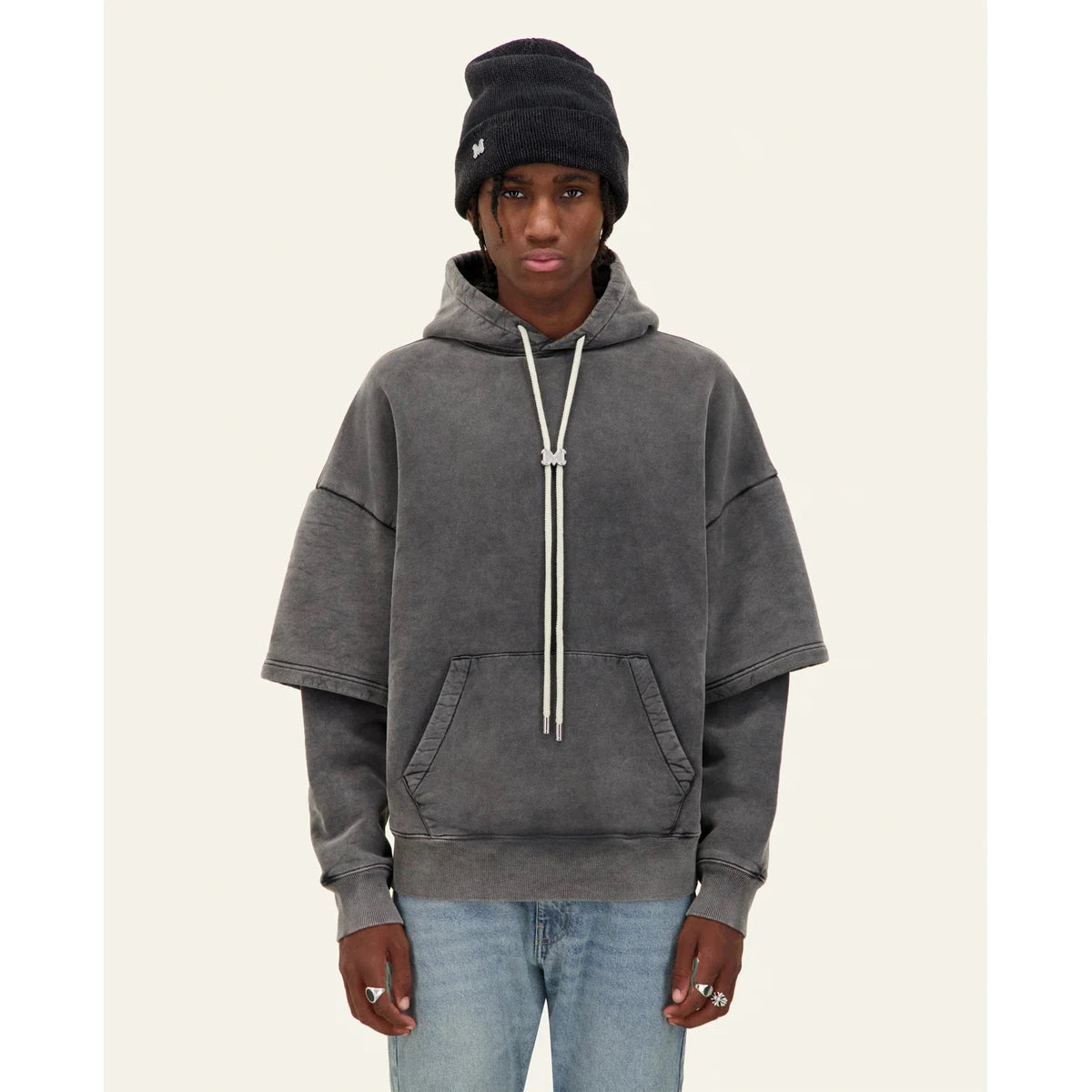 Mouty Joss Black Washed Hoodie