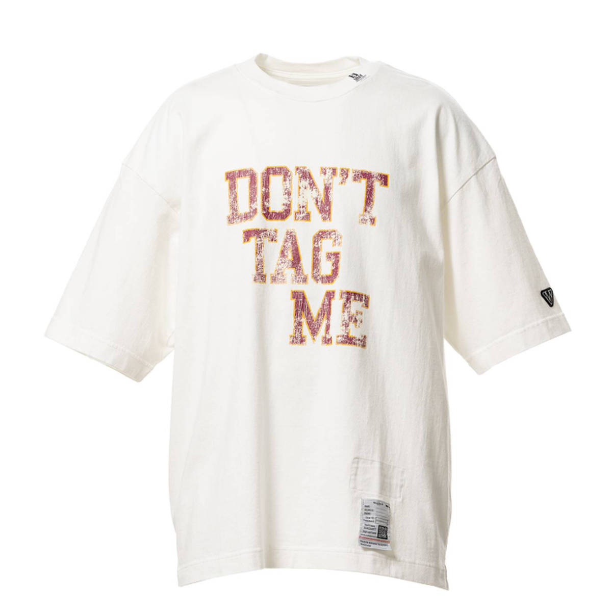 Maison Mihara "Don't Tag Me" Printed White T-shirt