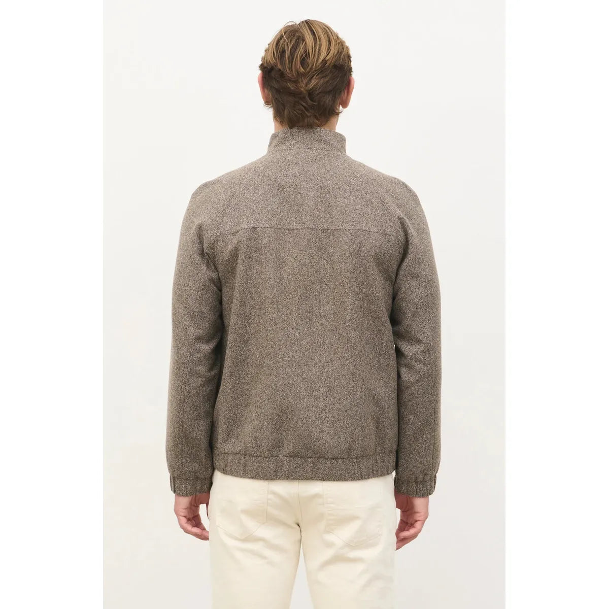 NOBL Jamie Funnel Neck Zip Jacket Brown