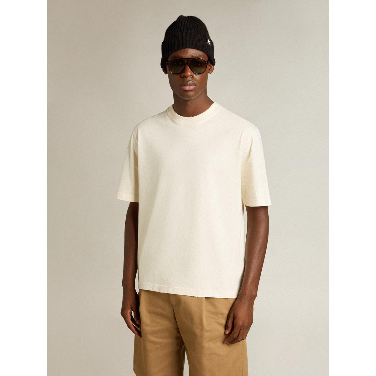 Golden Goose Aged White Jersey Capsule T-shirt