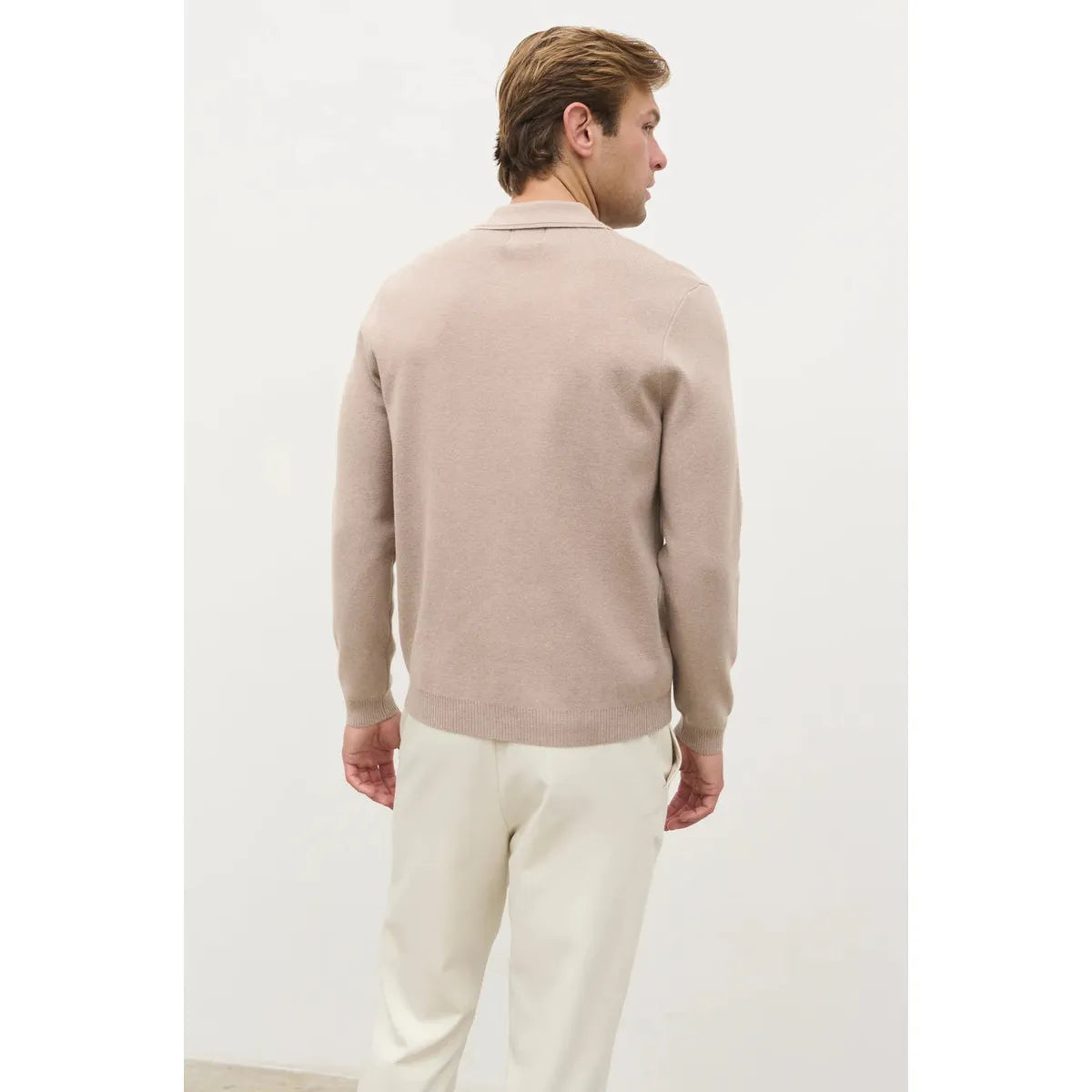 NOBL Koen Knitted Shirt Oatmeal