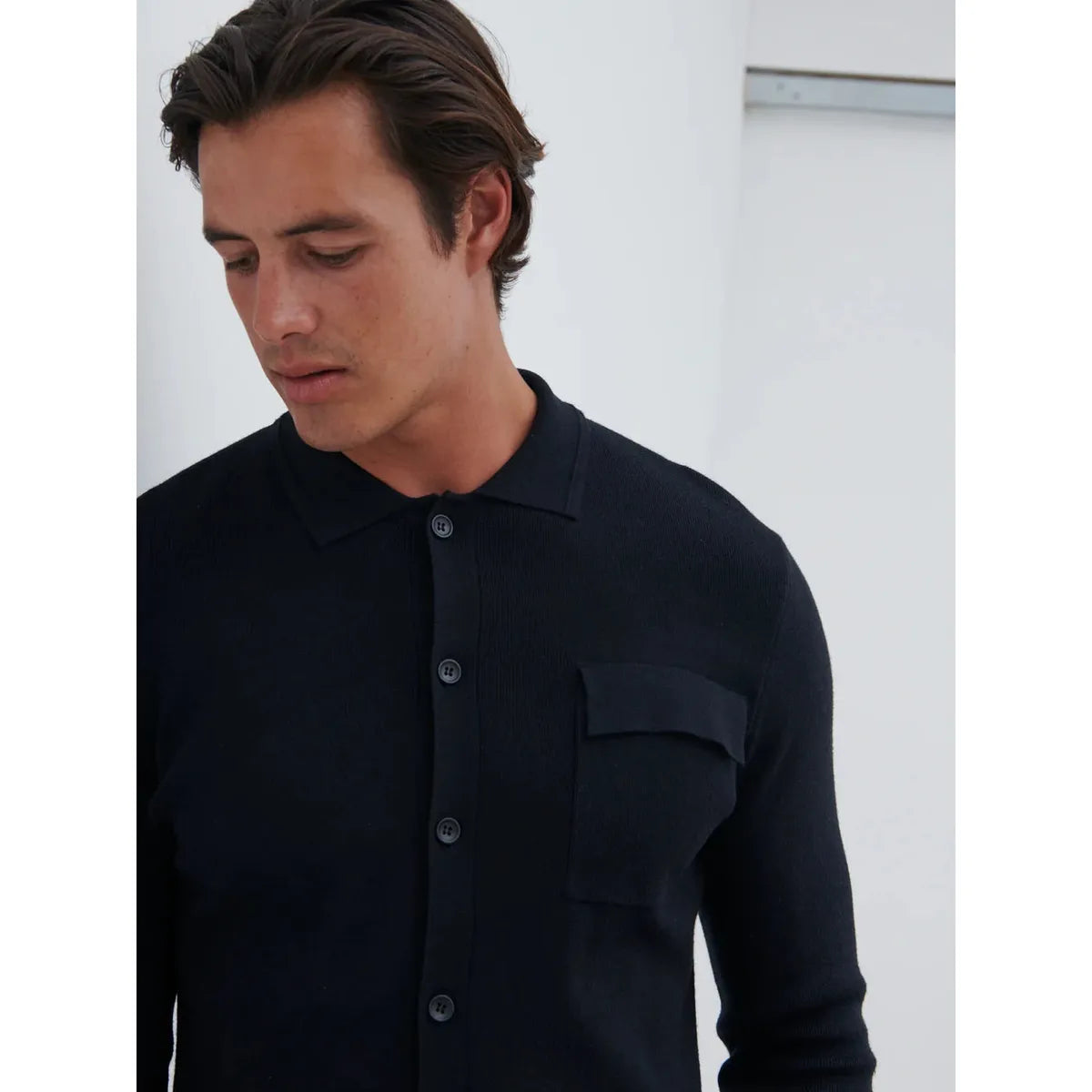 NOBL Koen Knitted Shirt Black