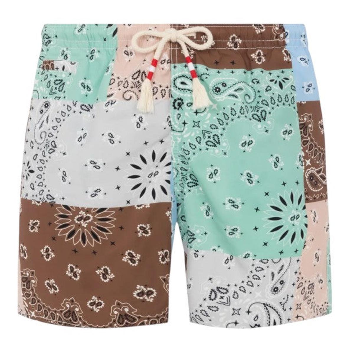 MC2 Saint Barth Caprese Swim Shorts in Bandana Patch Print