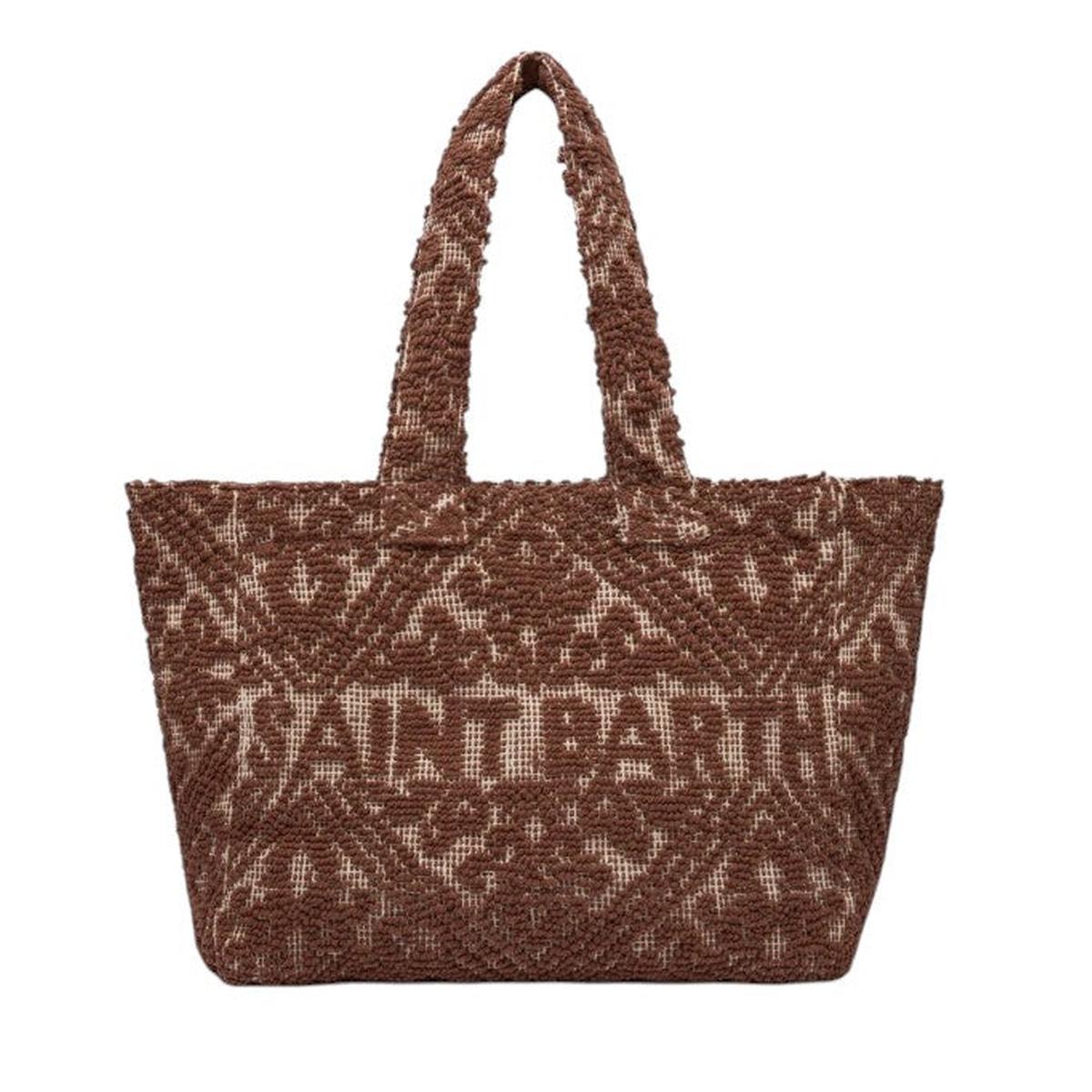 MC2 Saint Barth Vanity Cotton Tufting Tote Bag in Brown