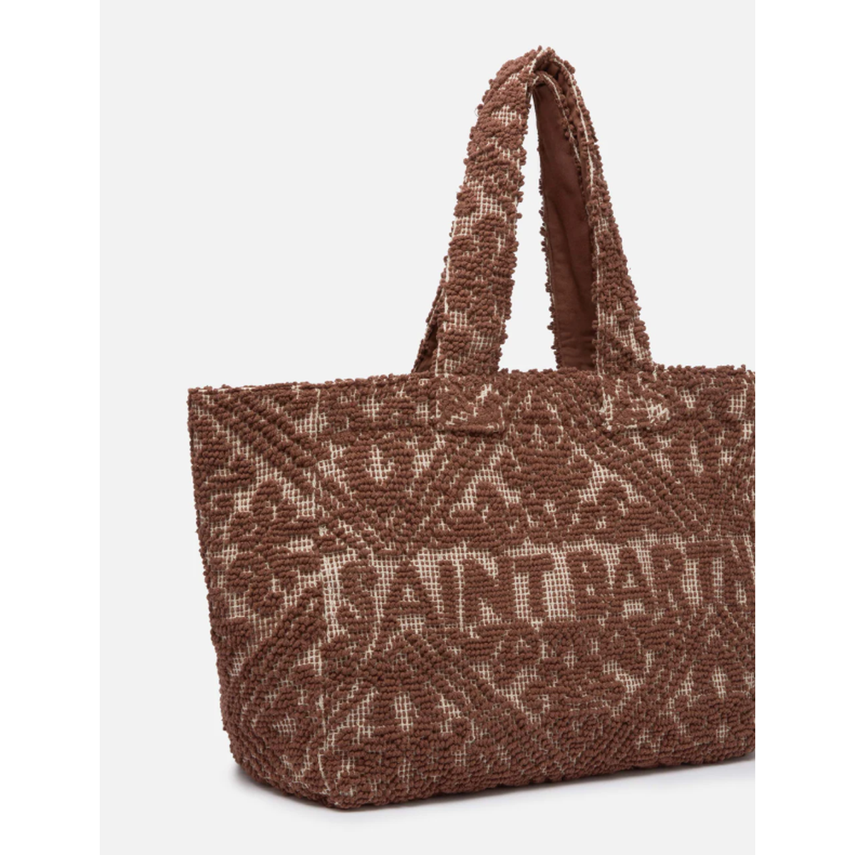 MC2 Saint Barth Vanity Cotton Tufting Tote Bag in Brown