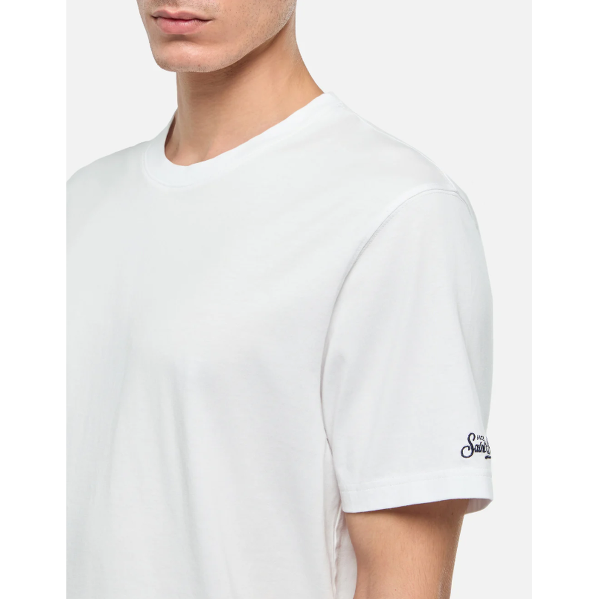 MC2 Saint Barth Dover White T-Shirt With St. Barth Embroidery