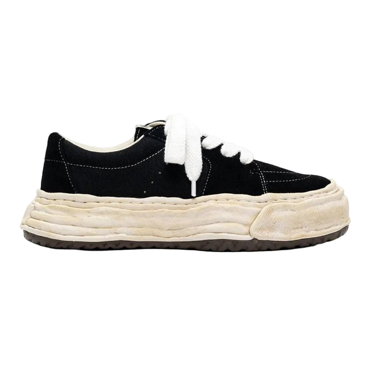Maison Mihara Yasuhiro "ERIC" OG Sole Overdyed Mix Material Low-top Sneakers in Black