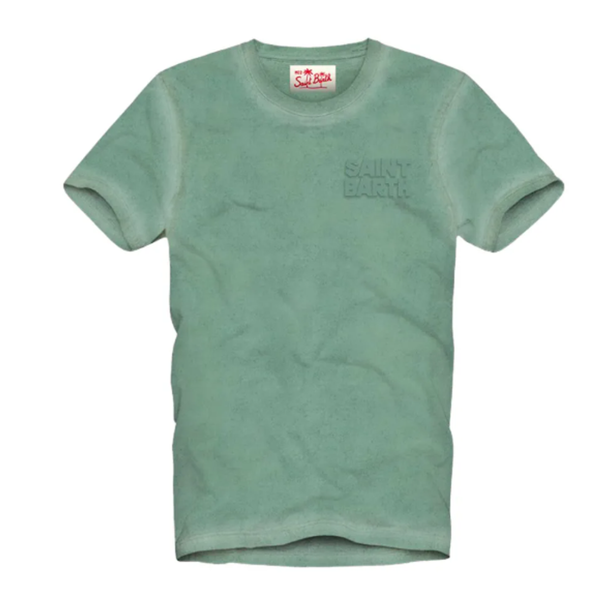 MC2 Saint Barth Portofino Vintage Sea Green T-Shirt With SB Patch