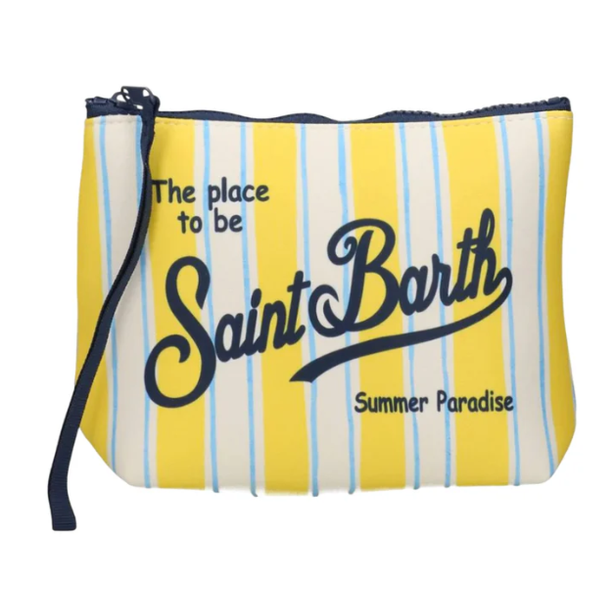 MC2 Saint Barth Aline Yellow Stripes Scuba Pouch