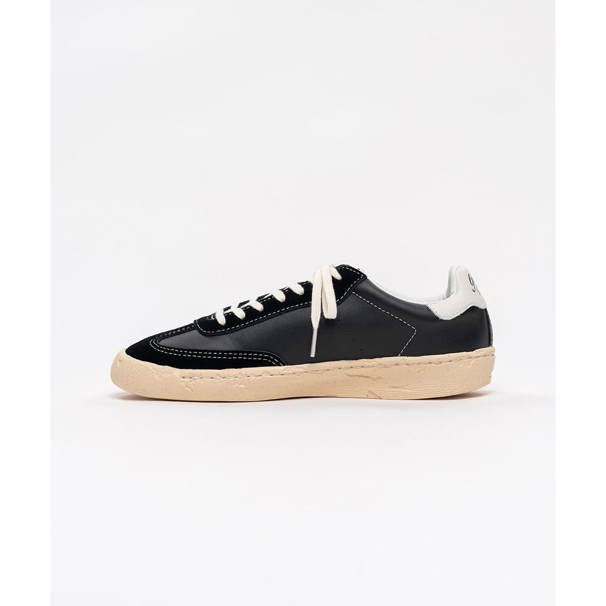 Maison Mihara Yasuhiro "FRANCIS" PAST Sole Mixed Material Low-Top Sneakers in Black