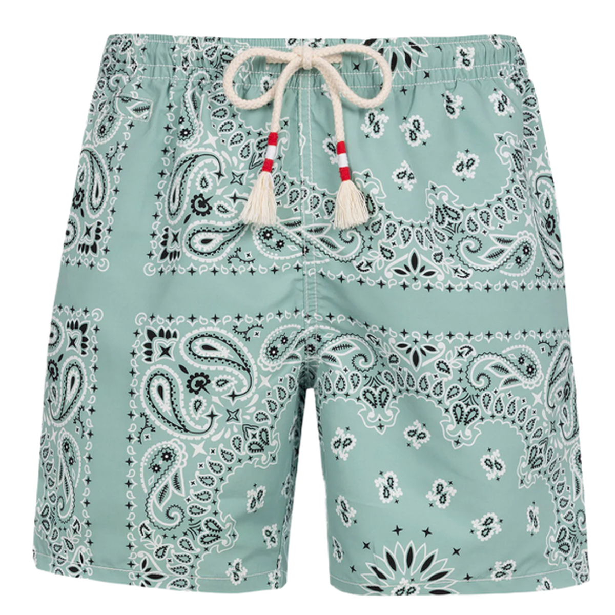 MC2 Saint Barth Caprese Swim Shorts in Green Bandana Print