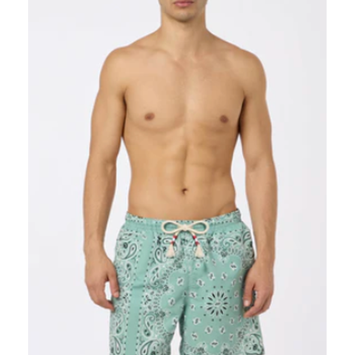 MC2 Saint Barth Caprese Swim Shorts in Green Bandana Print