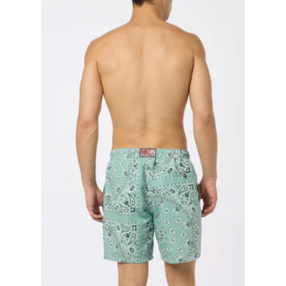 MC2 Saint Barth Caprese Swim Shorts in Green Bandana Print