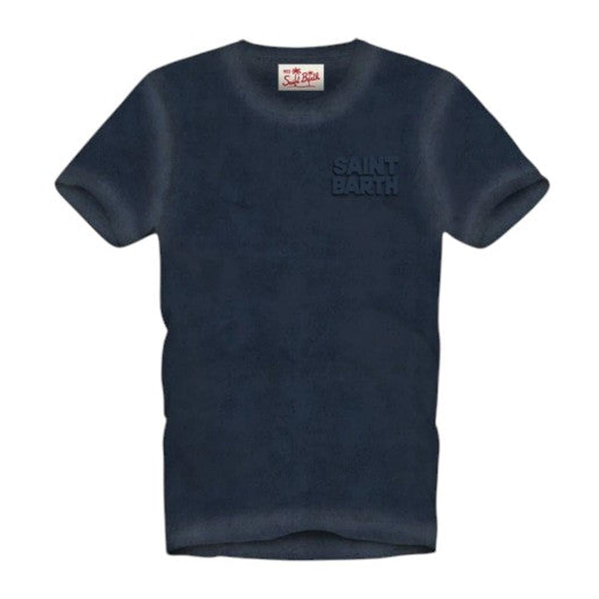 MC2 Saint Barth Portofino Vintage Navy Blue T-Shirt With SB Patch