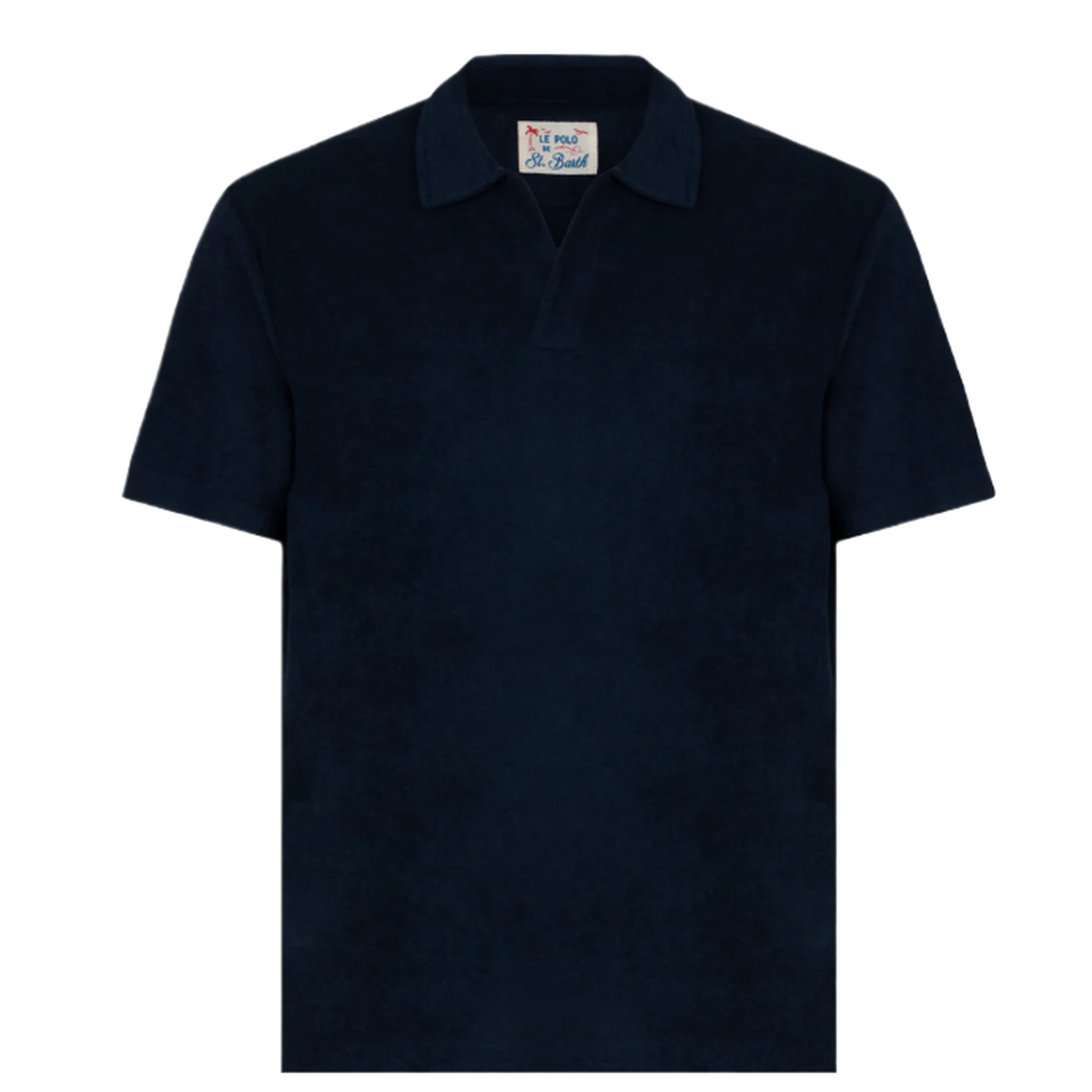MC2 Saint Barth Jeremy Cotton Terry-Effect Blue Navy Polo T-Shirt