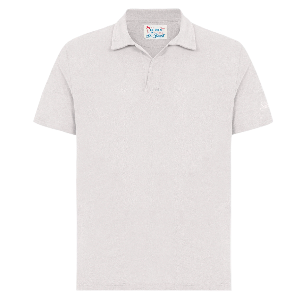 MC2 Saint Barth Jeremy Cotton Terry-Effect White Polo T-Shirt