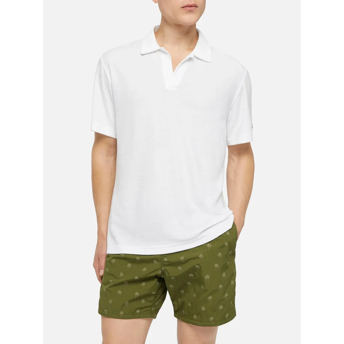 MC2 Saint Barth Jeremy Cotton Terry-Effect White Polo T-Shirt