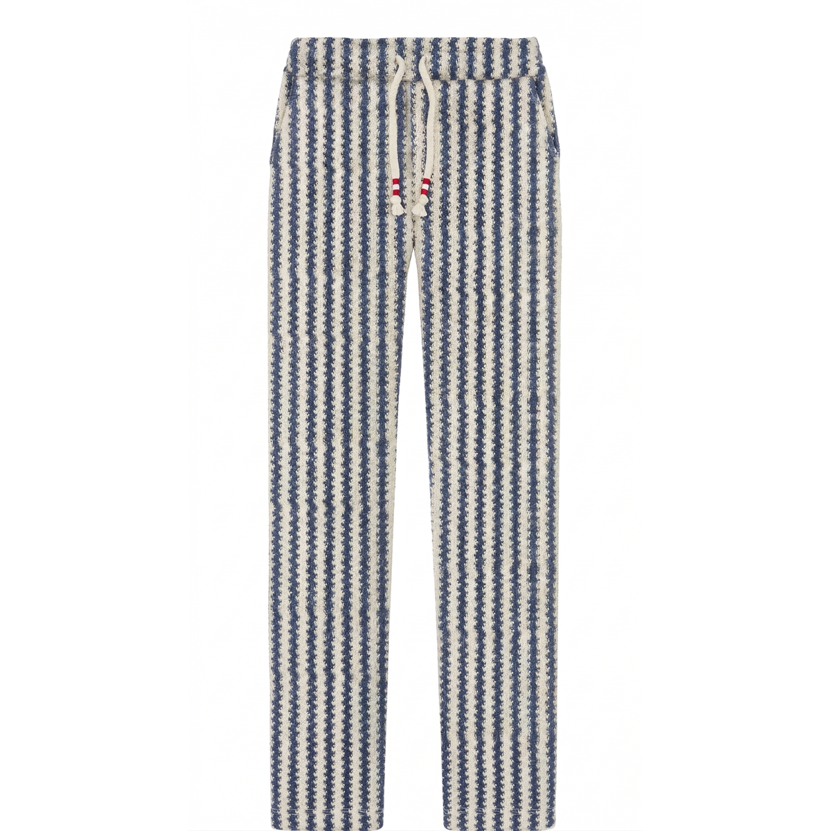 MC2 Saint Barth Calais Crochet Pants In White And Blue Stripes