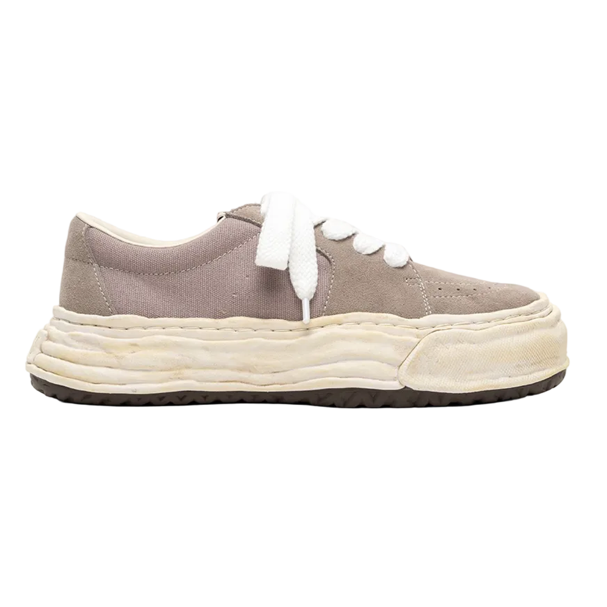 Maison Mihara Yasuhiro "ERIC" OG Sole Overdyed Mix Material Low-top Sneakers in Gray