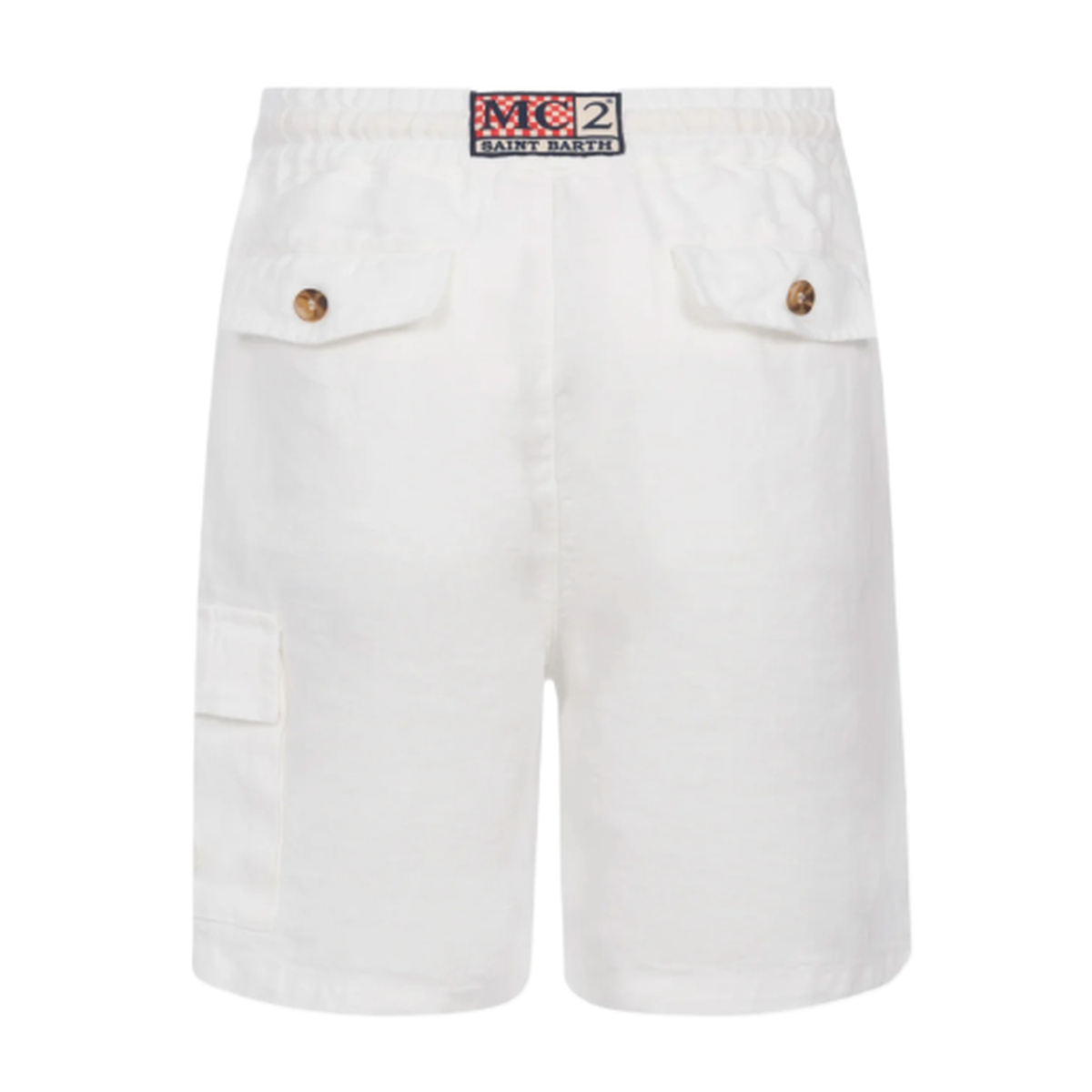MC2 Saint Barth Marselille Linen Bermuda Shorts In White