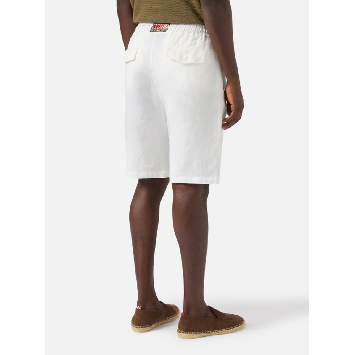 MC2 Saint Barth Marselille Linen Bermuda Shorts In White