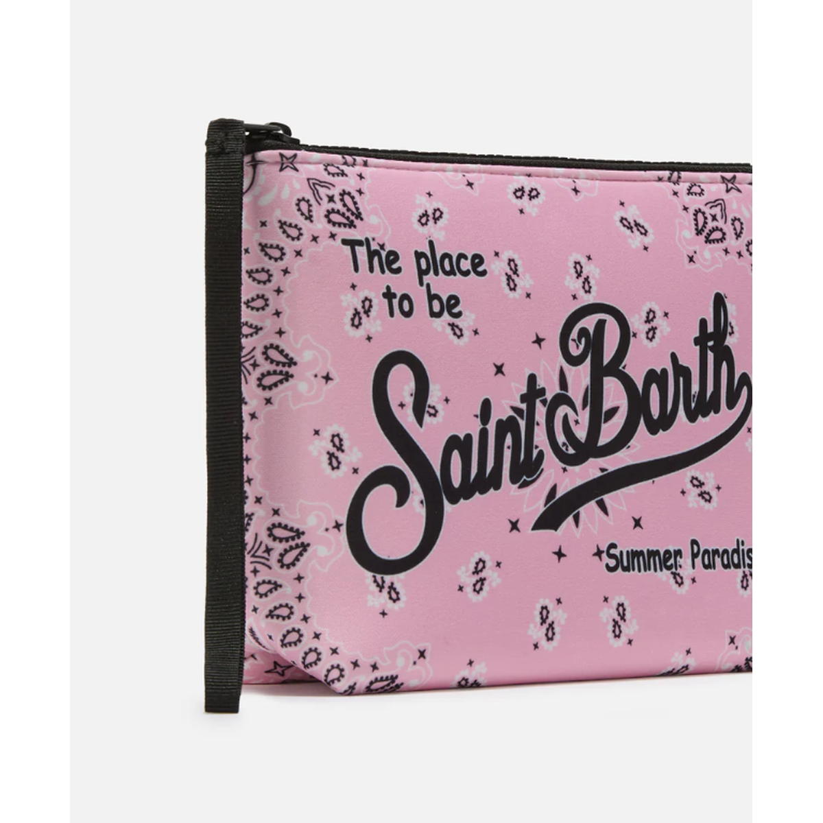 MC2 Saint Barth Aline Bandana Print Pink Scuba Pouch