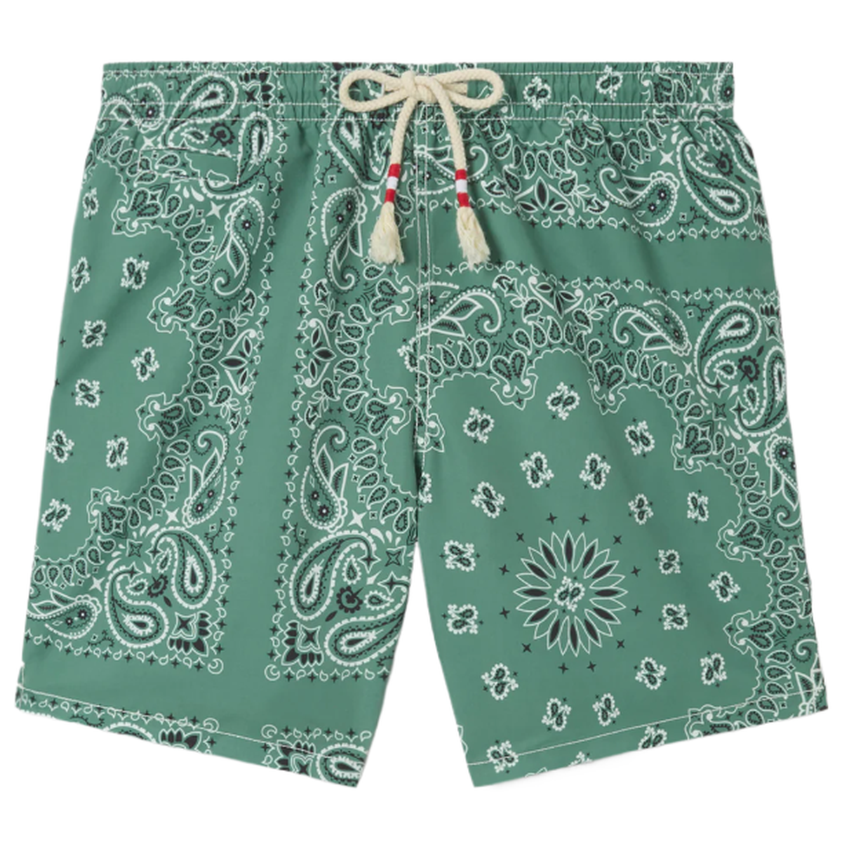 MC2 Saint Barth Caprese Swim Shorts in Military Green Bandana Print
