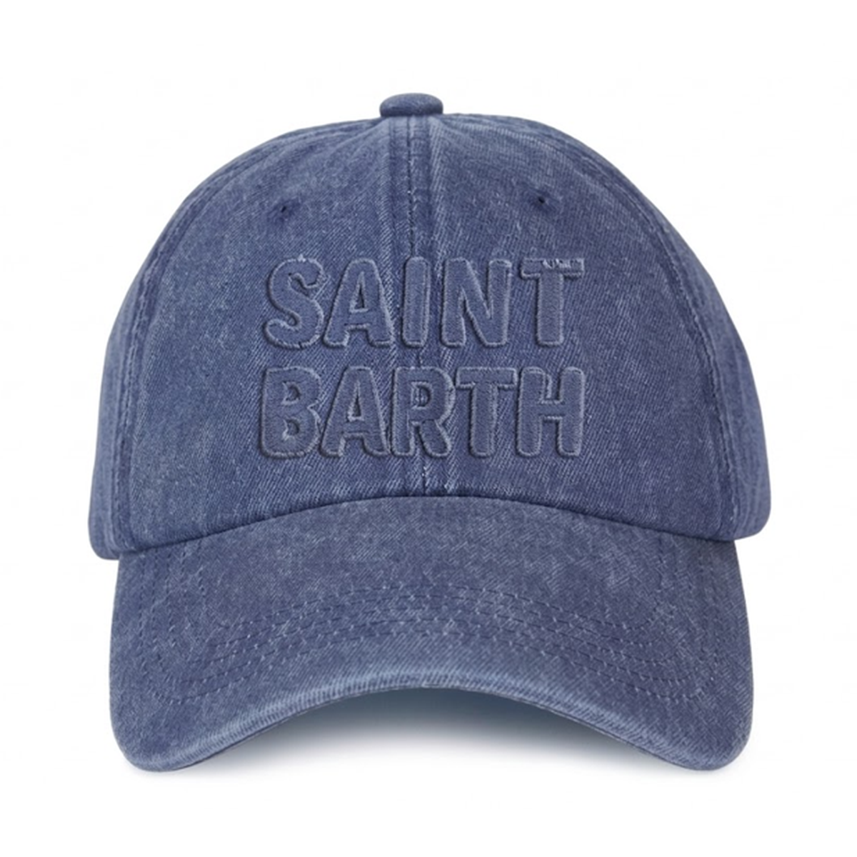 MC2 Saint Barth Washed Blue Cotton Baseball Cap