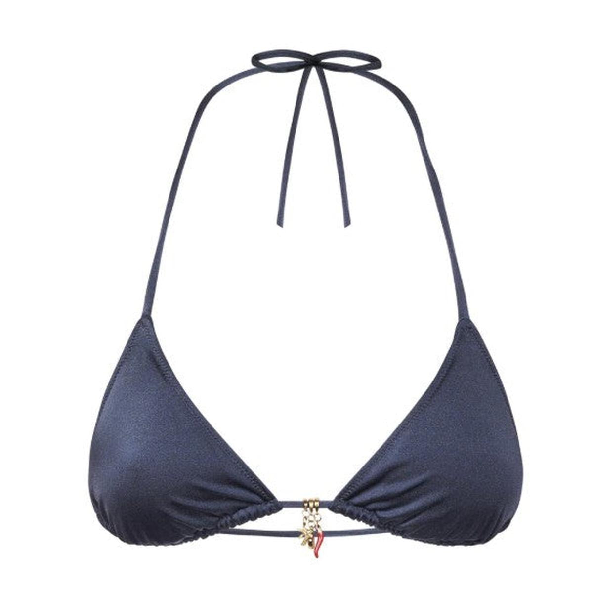 MC2 Saint Barth Leah Marielle Bikini with Glossy Finish and Charms in Black