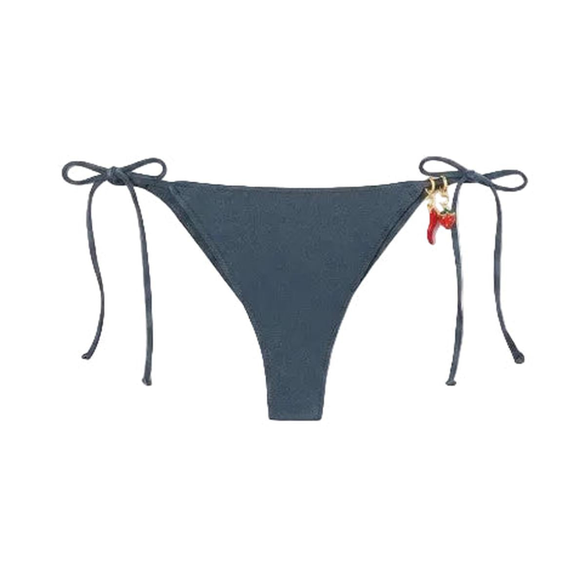 MC2 Saint Barth Leah Marielle Bikini with Glossy Finish and Charms in Black