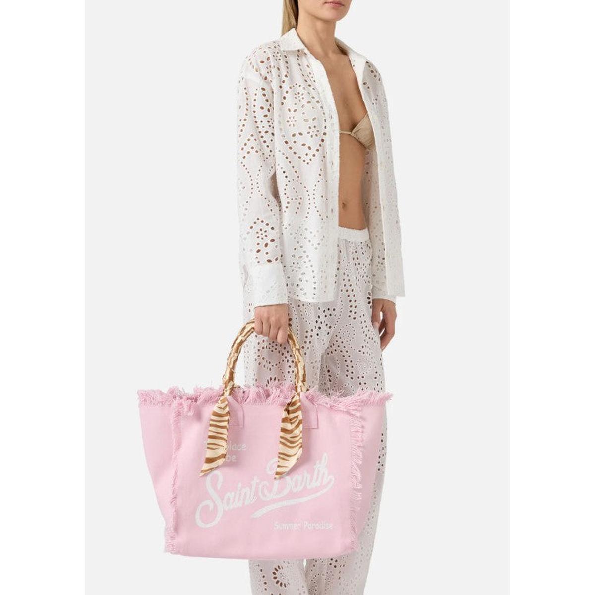 MC2 Saint Barth Pink Canvas Vanity Bag with Removable Twill