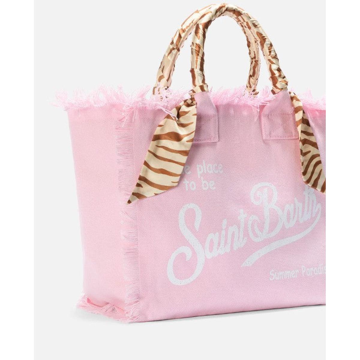 MC2 Saint Barth Pink Canvas Vanity Bag with Removable Twill