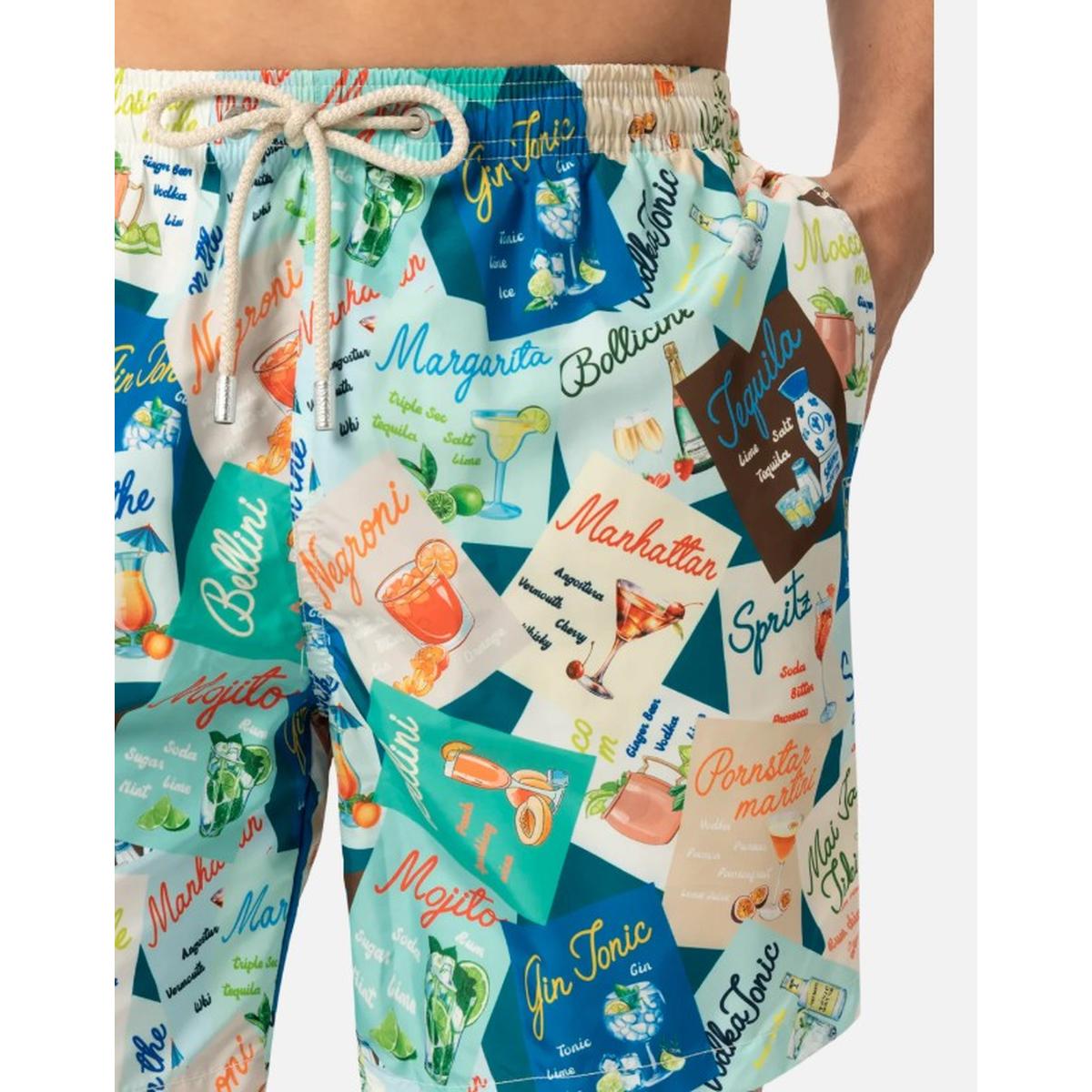 MC2 Saint Barth Lighting Swim Shorts in Cocktail Print