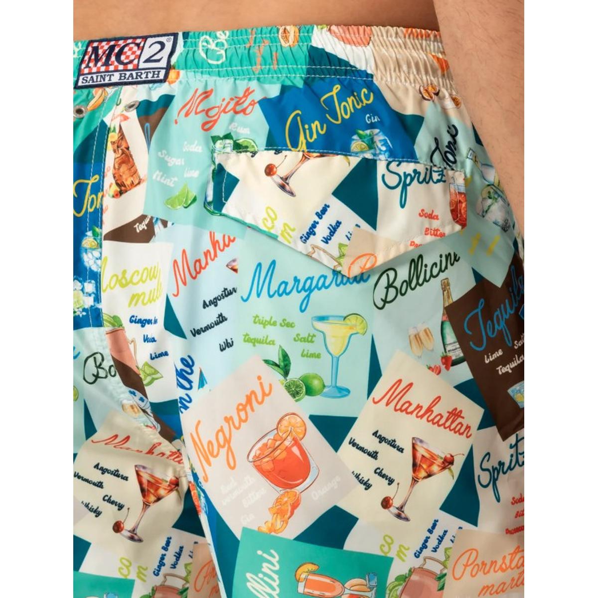 MC2 Saint Barth Lighting Swim Shorts in Cocktail Print