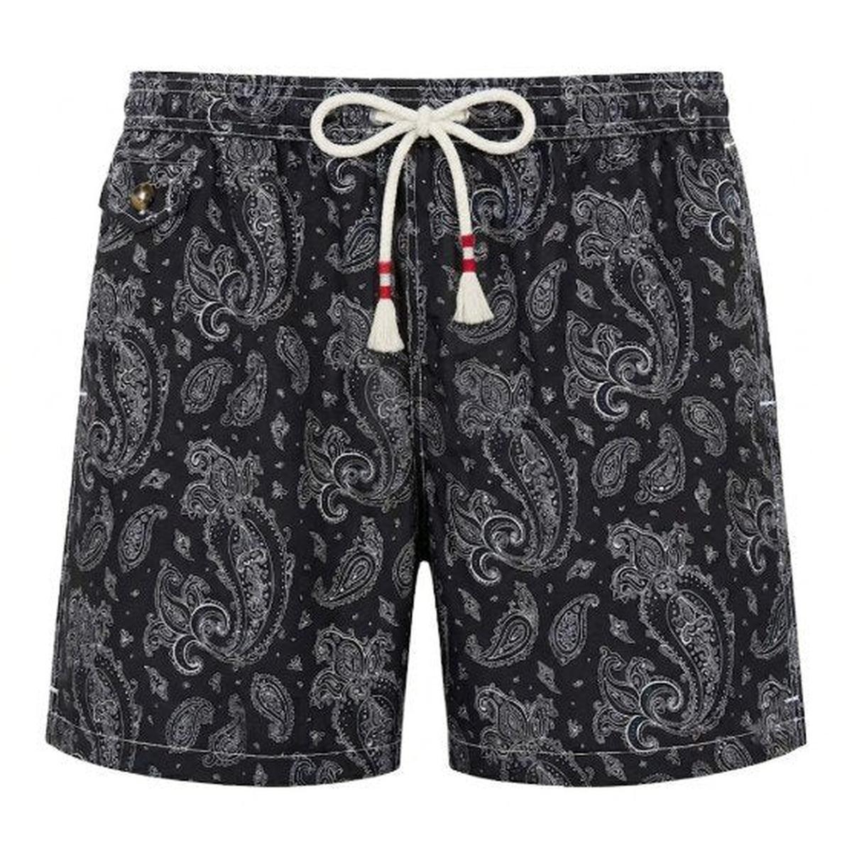 MC2 Saint Barth Lighting 70 Swim Shorts in Elegant Paisley Print