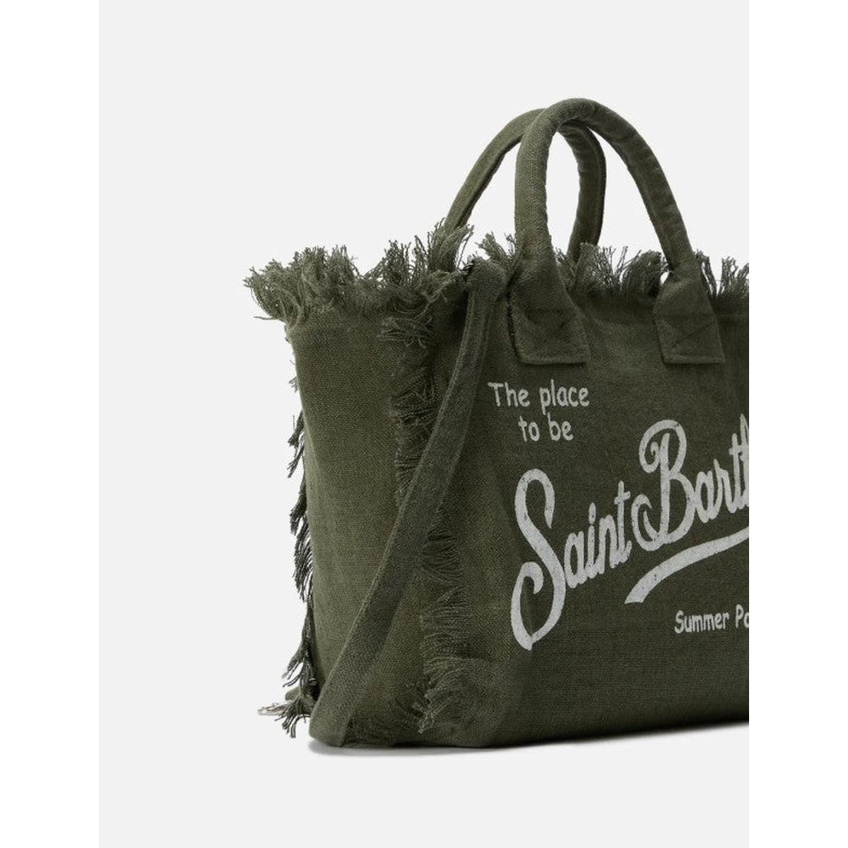 MC2 Saint Barth Colette Linen Bag in Military Green