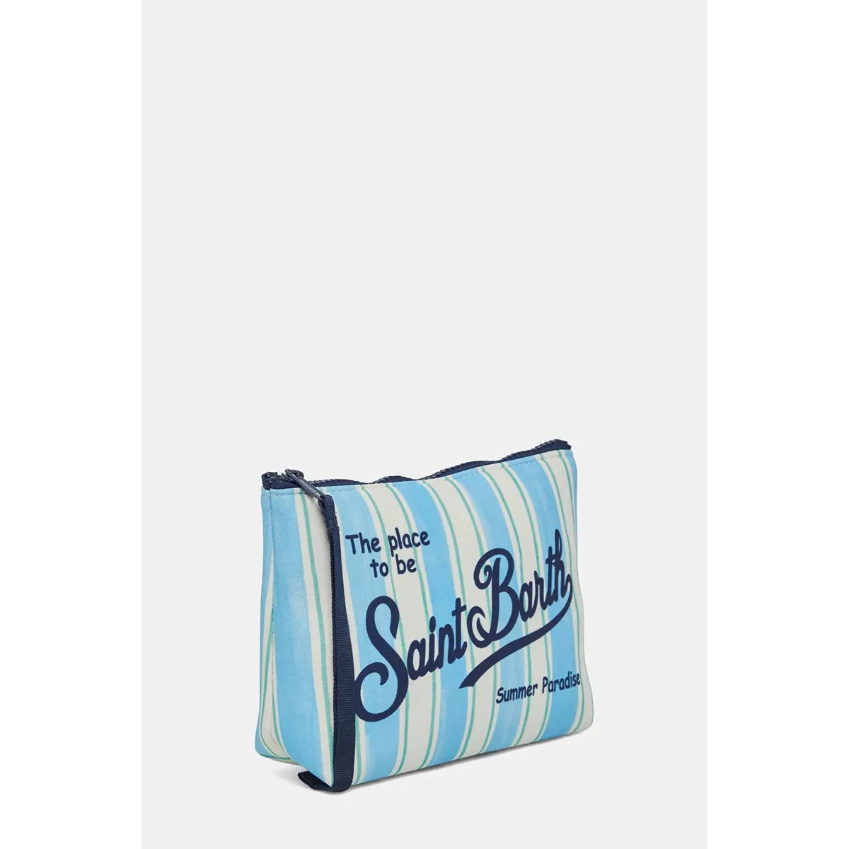 MC2 Saint Barth Aline Scuba Pouch with Light Blue Stripes