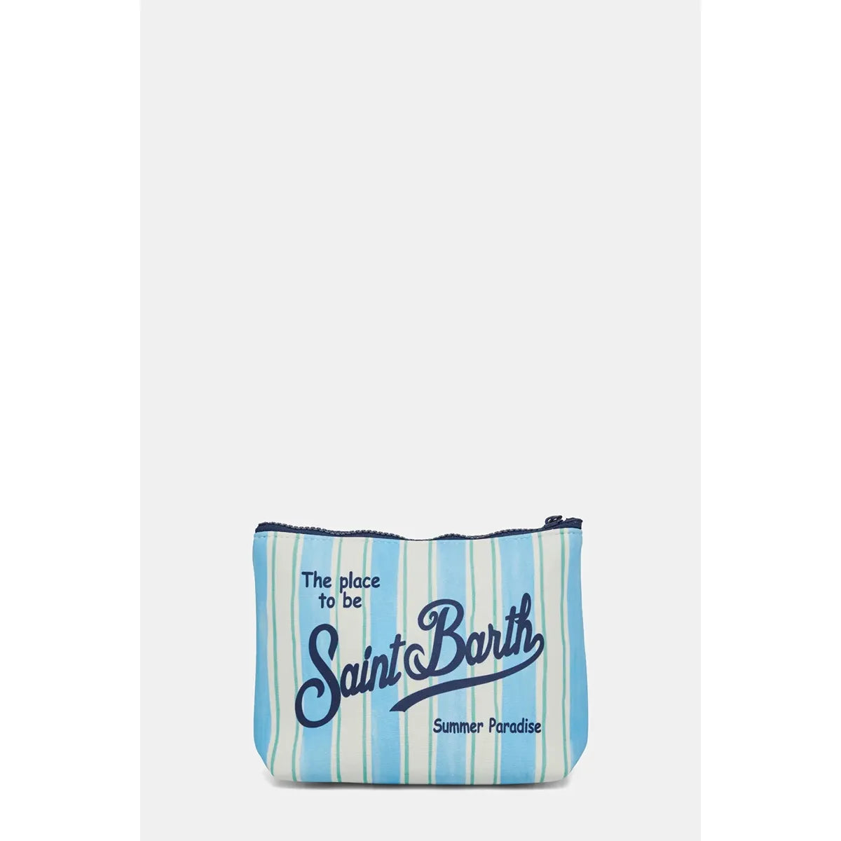 MC2 Saint Barth Aline Scuba Pouch with Light Blue Stripes