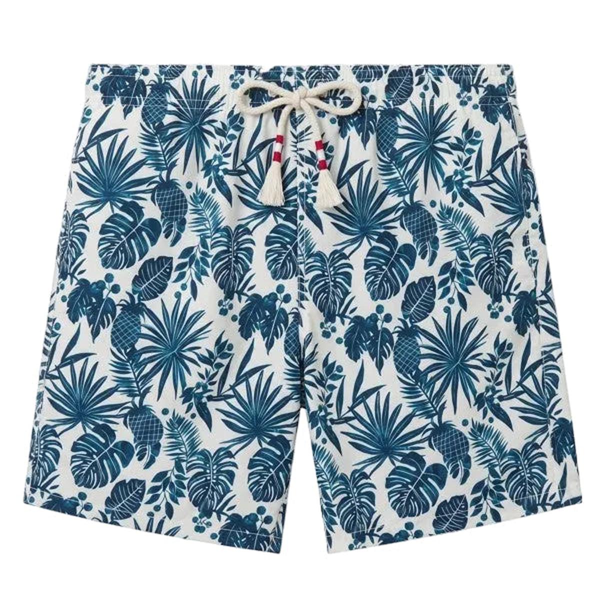 MC2 Saint Barth Caprese Swim Shorts in Tropical Indigo Print