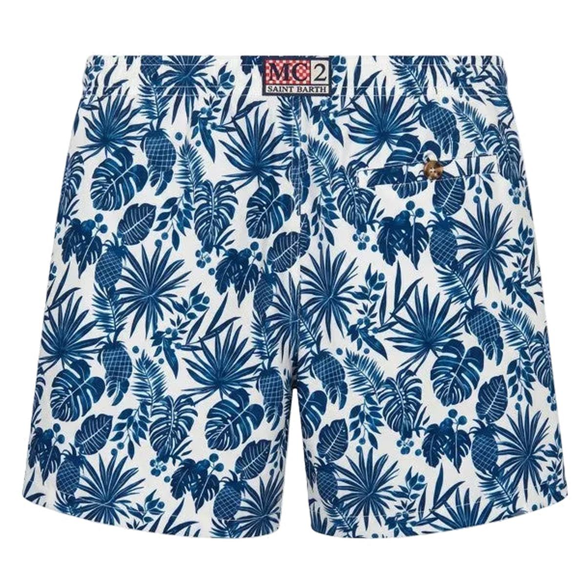 MC2 Saint Barth Caprese Swim Shorts in Tropical Indigo Print