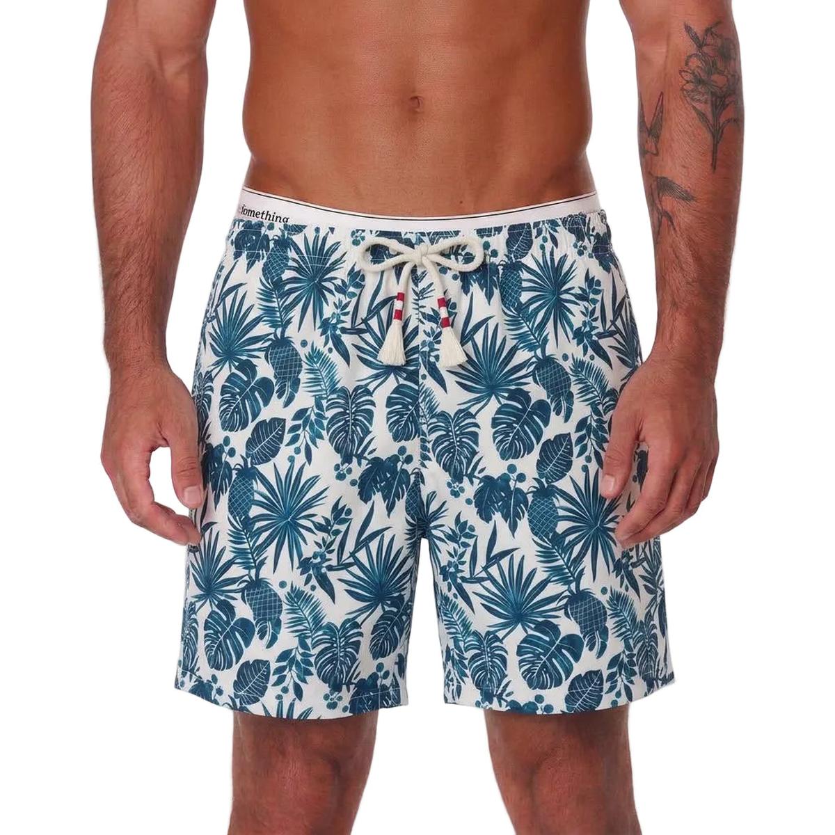 MC2 Saint Barth Caprese Swim Shorts in Tropical Indigo Print