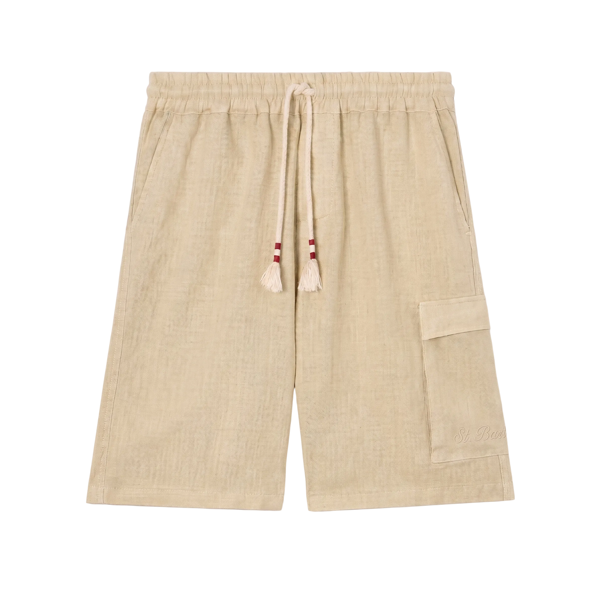MC2 Saint Barth Marselille Linen Bermuda Shorts In Beige