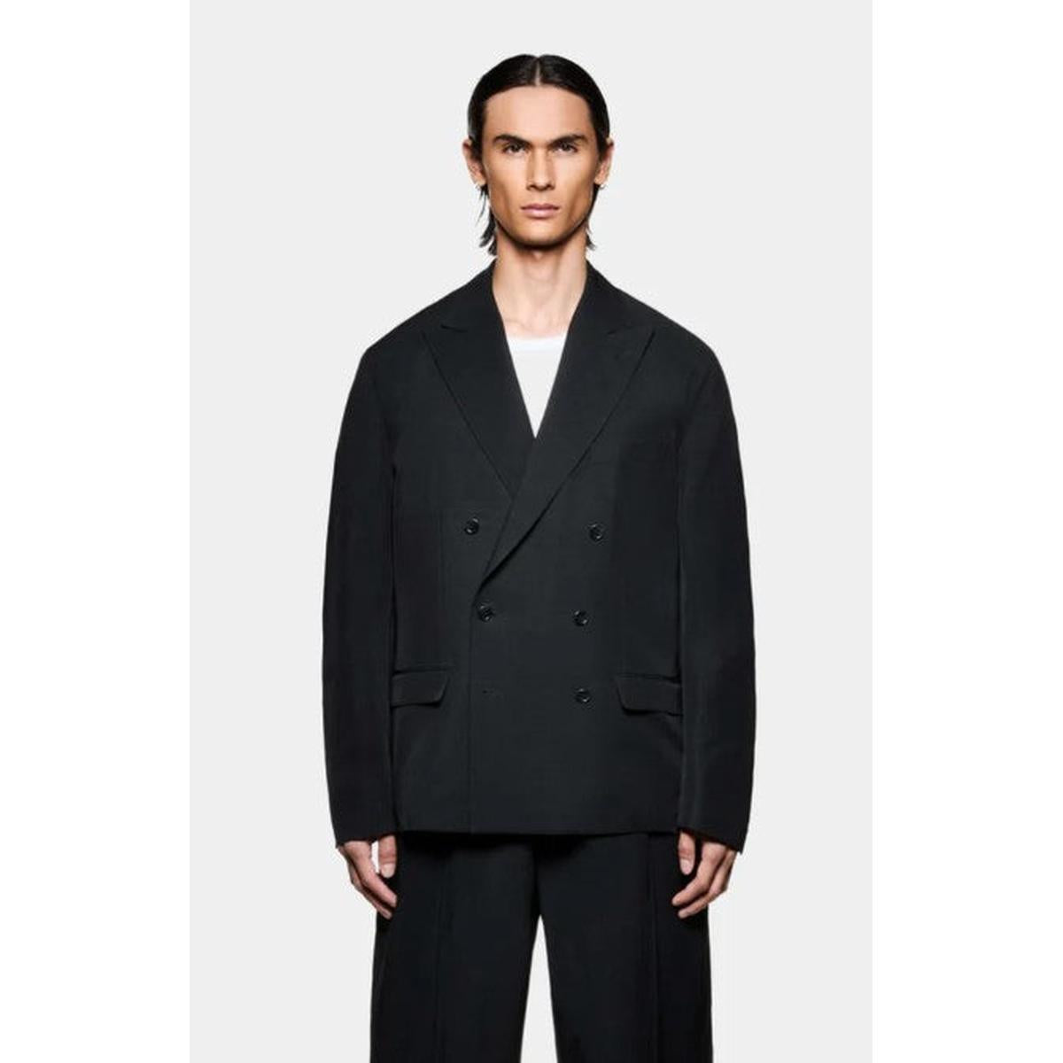 MKI Double Breasted Suit Jacket in Black