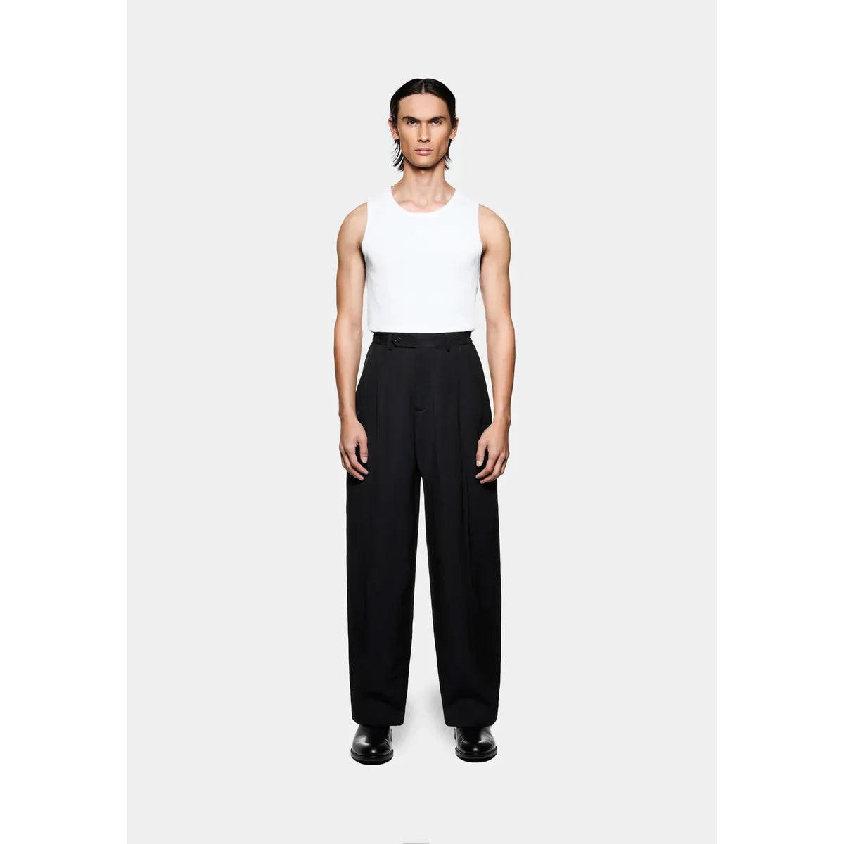 MKI Pleated Suit Pants in Black