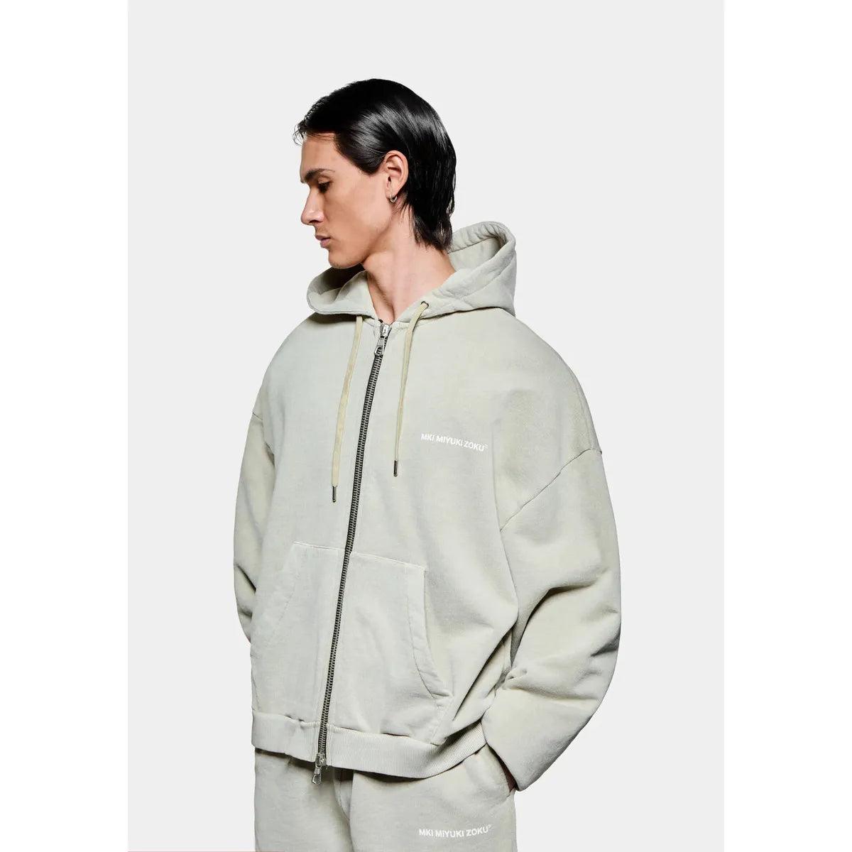 MKI Uniform Zip Hoodie in Pigment Cement
