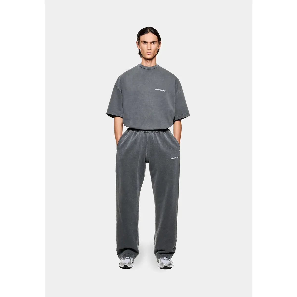 MKI Uniform Wide Leg Joggers in Pigment Black