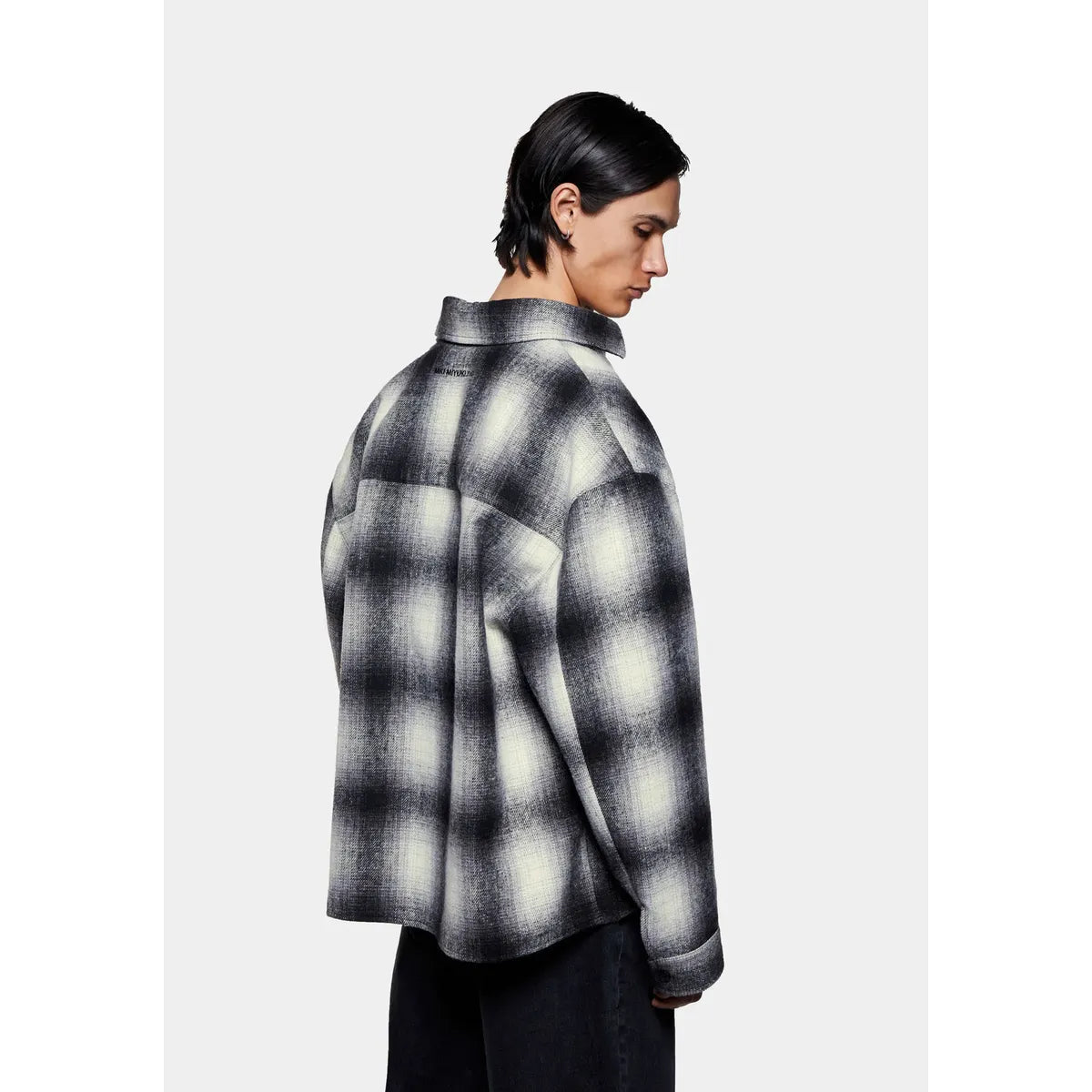 MKI WOOL CHECK BOX WHITE / BLACK SHIRT